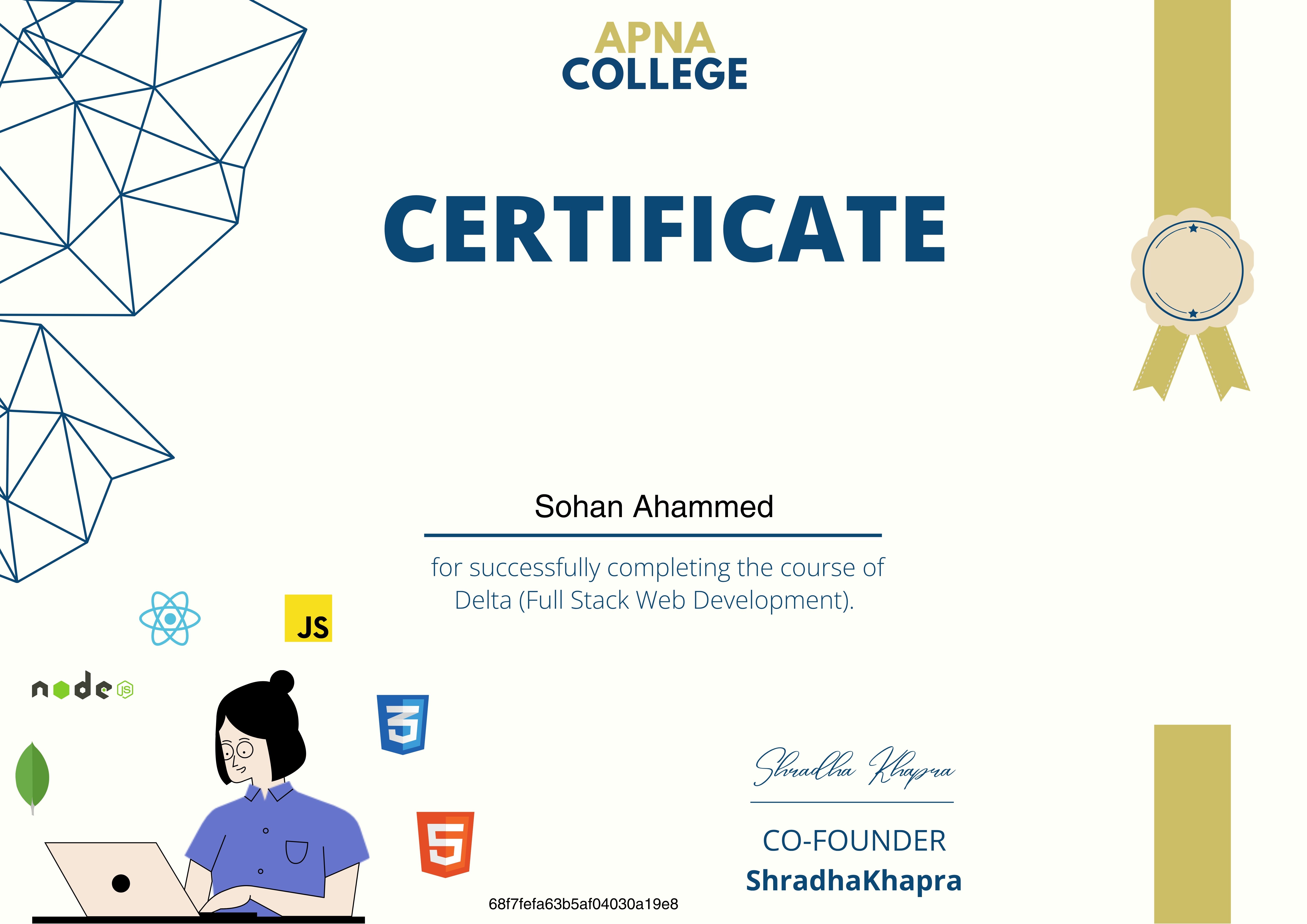 Apna College — Web Development MERN Stack Certificate